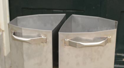 Afvalbak Oval - Groot volume met binnenton of zakhouder